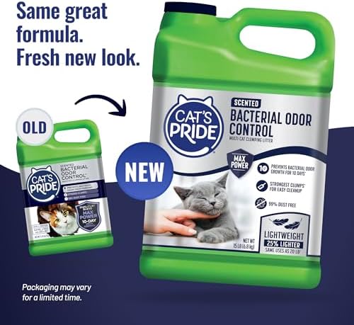 Cat's Pride Bacterial Odor Control, Max Power, Clumping Litter Scented 15lb - Image 2