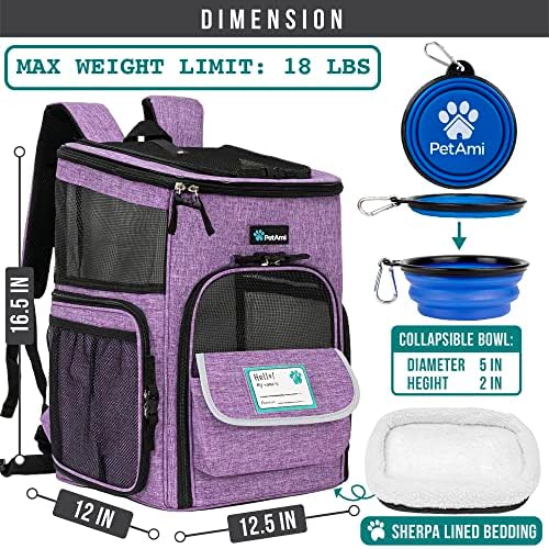 PetAmi Dog Backpack Carrier, Airline Approved 4-Way Entry Cat Bag - Image 2