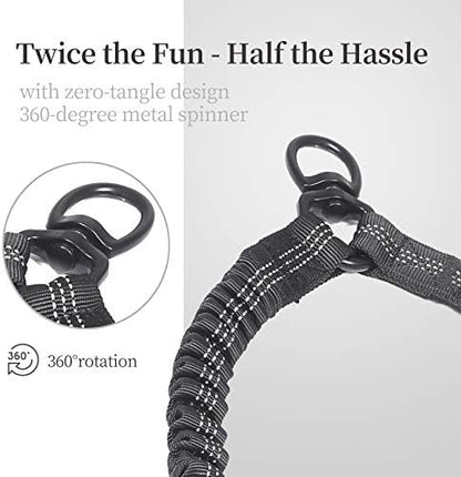 Double Dog Leash with Two Extra Traffic Handles, 18~120 lbs - Image 5