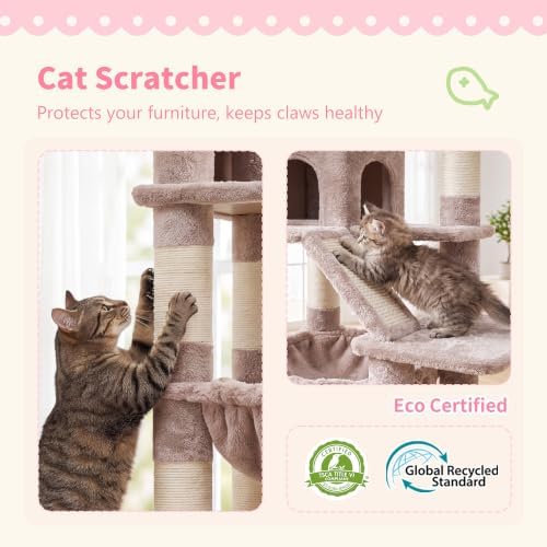 Heybly Cat Tree, 71-Inch-Tall Tower - Image 4
