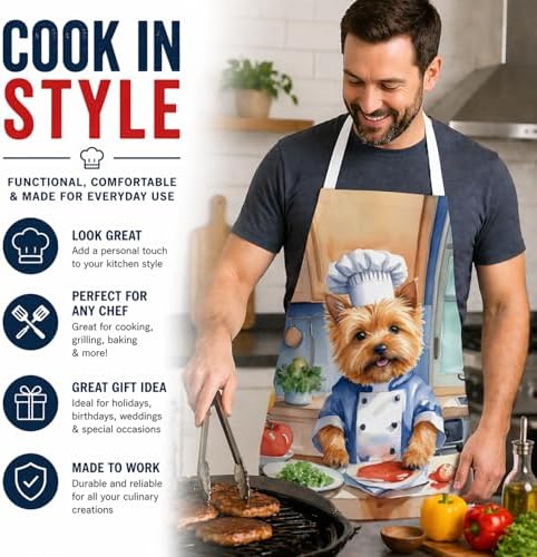 Caroline's Treasures Norwich Terrier The Chef Apron Cooking Kitchen Server - Image 2