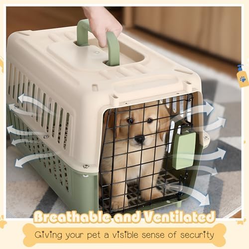 2 Set Hard Plastic Pet Carrier Breathable Dog Cat - Image 5