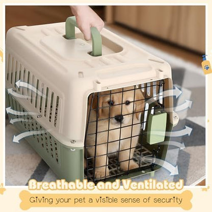 2 Set Hard Plastic Pet Carrier Breathable Dog Cat - Image 5