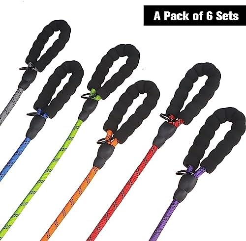BEAUTYZOO Dog Leash for Large Dogs, 5FT Heavy Duty Rope Leash Bulk, 6 Pack - Image 3