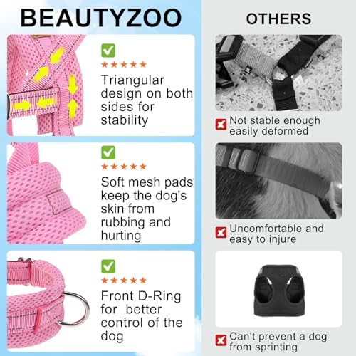 BEAUTYZOO Small Dog Harness and Leash Set, No Pull Step in Puppy Vest - Image 5