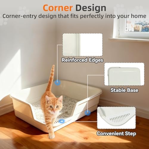 Extra Large Litter Box with Low Entry, Jumbo Cat Litter Box - Image 5