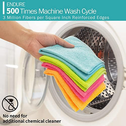 Microfiber Cleaning Cloth, 20 Pack Cleaning Rags, Washable Reusable Microfiber - Image 4