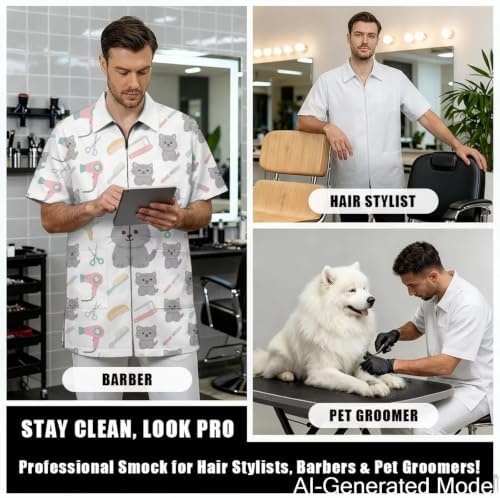 Professional Grooming Smock Unisex, Water Resistant Anti-Static - Image 4