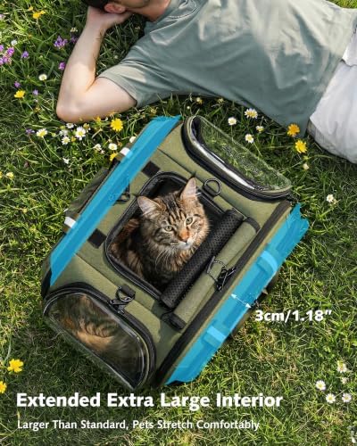 Pecute Cat Carrier, Double Bubble Pet Carrier - Image 5