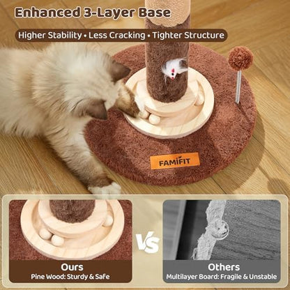 【Material Upgrade】 Famifit 53.6" Palm Tree Cat Scratching Post, Tall Tree - Image 5