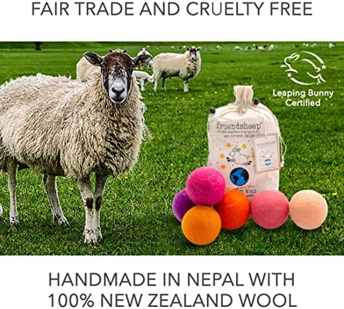 Friendsheep Wool Dryer Balls, Organic Reusable Fabric Softener Alternative - Image 5