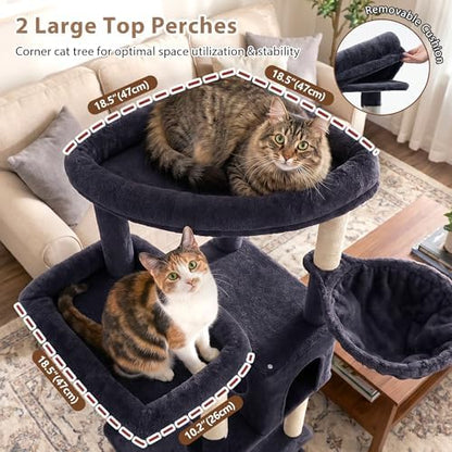 Gitelsnour Cat Tree, 78.7'' Cat Tower, 2 Big Condos - Image 2