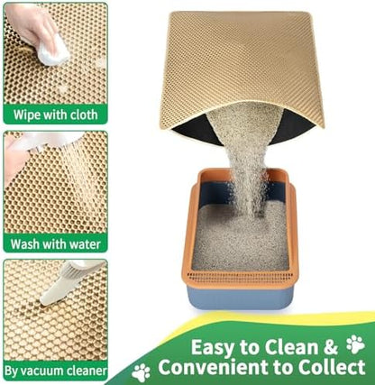 GRELY Cat Litter Mat, 2 Layer Litter Trapping Mat - Image 5