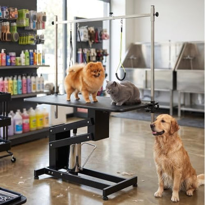 43.3 Hydraulic Pet Grooming Table w/Height Adjustment&Loops - Image 6