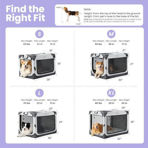 Lesure Portable Soft Collapsible Dog Crate - Image 5