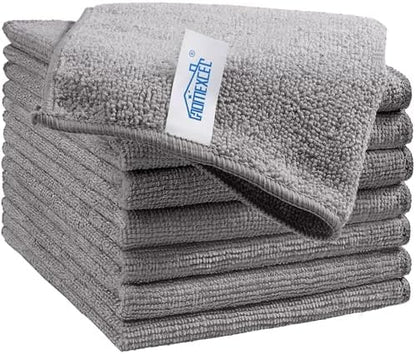 HOMEXCEL 8PK Microfiber Cleaning Cloth, Cleaning Rags by HOMEXCEL