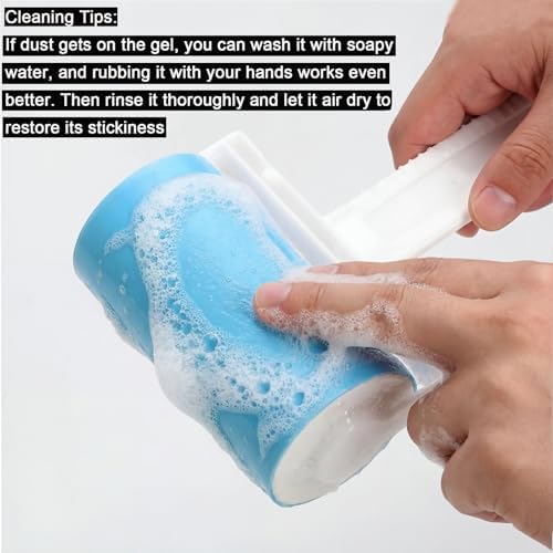 Washable Reusable Lint Roller 3 Pack, Portable Travel Sticky Dog Cat Hair - Image 2