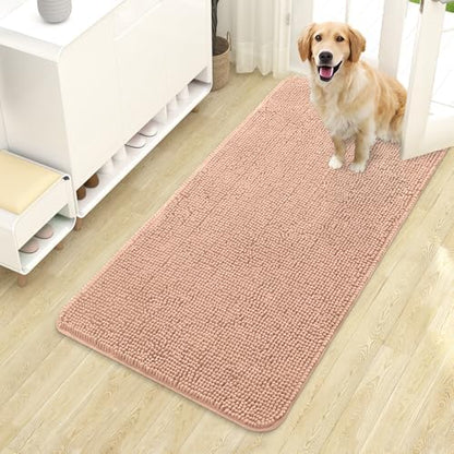OLANLY Dog Door Mat for Muddy Paws 44x24, Super Absorbent Chenille Mud Mat by OLANLY