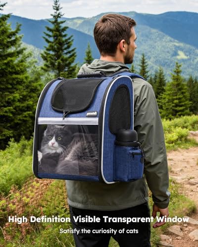 pecute Cat Backpack Visiable, Cat Carrier Expandable - Image 3