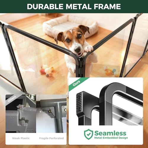 FXW AuraSpace Pro Acrylic & Wire Mesh Indoor Dog Playpen, 8 Panels - Image 3