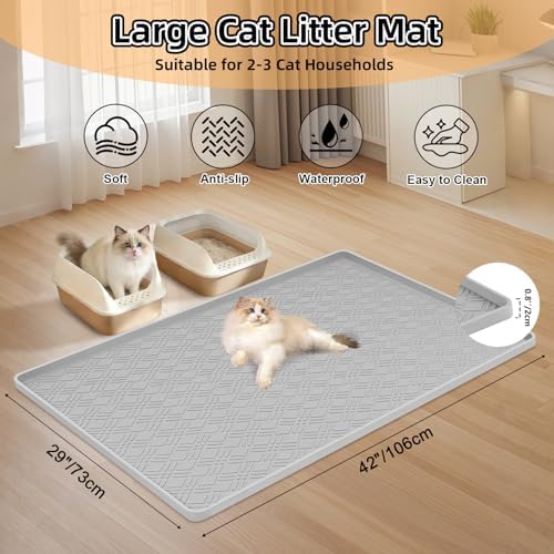 Silicone Cat Litter Mat 42" x 29" Cat Mat - Image 2