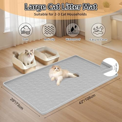 Silicone Cat Litter Mat 42" x 29" Cat Mat - Image 2