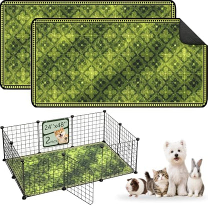 Washable Guinea Pig Pee Pads, Reusable Guinea Pig Cage Liner 2 Pack by Verdasun