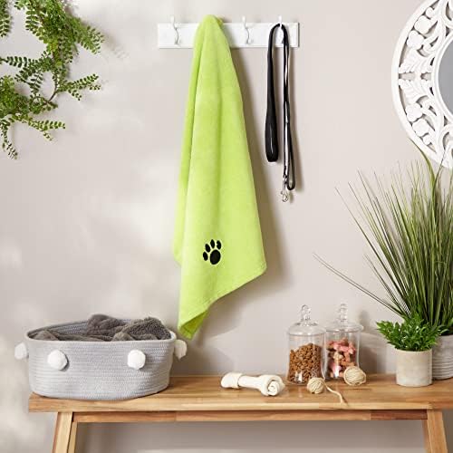 Bone Dry Pet Grooming Microfiber Towel, Embroidered Collection, Lettuce Green - Image 4
