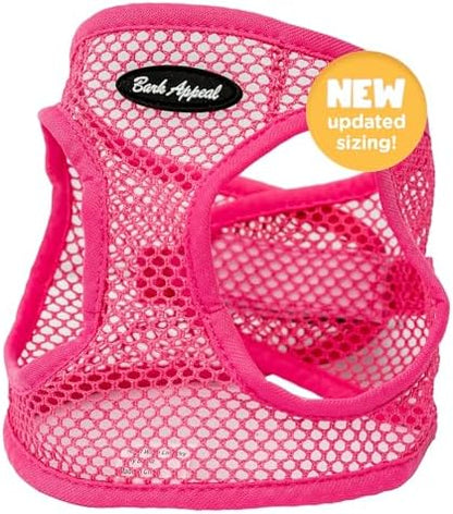 Bark Appeal Pink Netted Step-in Dog Harness by BarkAppeal