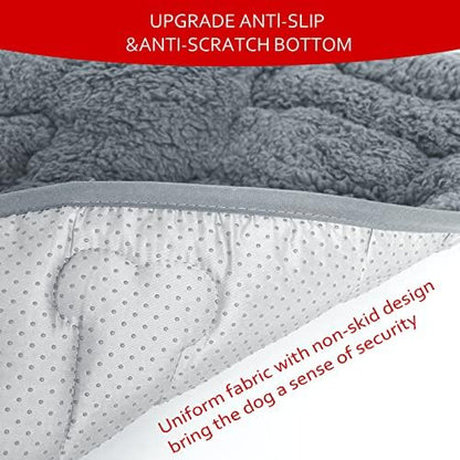 Dog Bed Crate Mat 2 Pack, Soft Plush Dog Bed Pad - Image 3