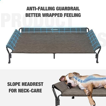 Veehoo Cooling Elevated Dog Bed, Raised Dog Cot - Image 2