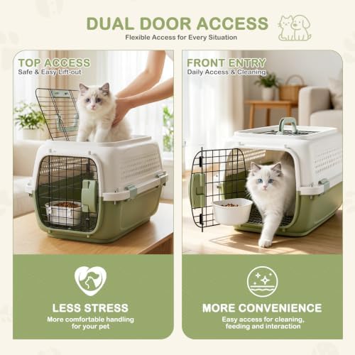 22.5" Hard Shell Cat Carrier, Pet Carrier - Image 6