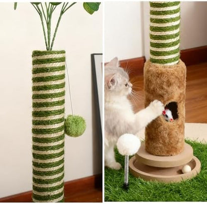 Cat Scratching Post, Two Tone Tall Sisal Scratch Pole - Image 5