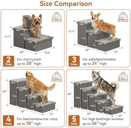 Zerbuger Dog Stairs with Storage - Image 2