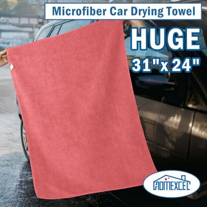 HOMEXCEL Professional Large Microfiber Car Drying Towels 2 Pack - Image 3