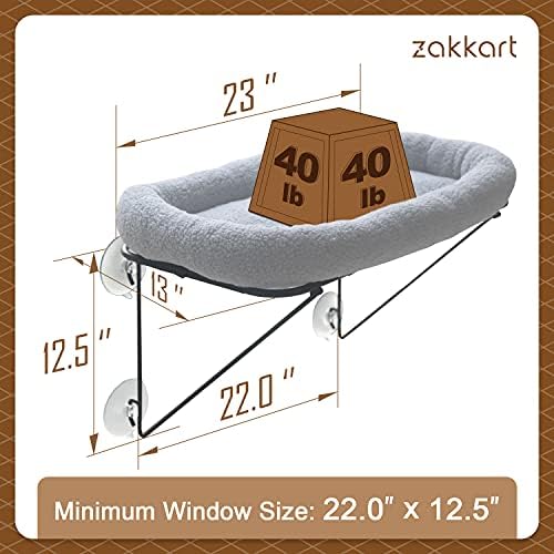 Zakkart Cat Window Perch, 100% Metal Supported from Below - Image 2