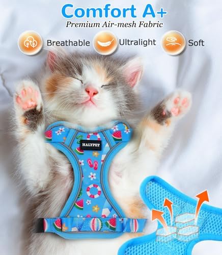 Halypet Cat Harness and Leash Set, Escape Proof Adjustable Harness - Image 6