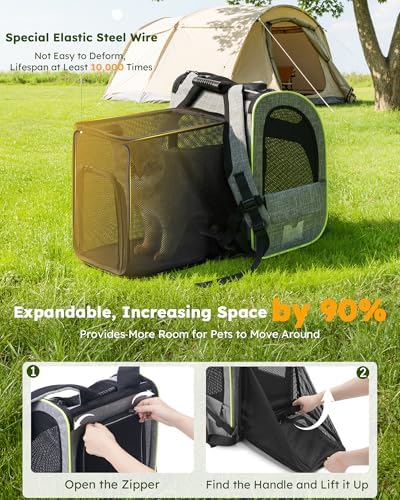 pecute Cat Backpack Expandable, Cat Carrier Backpack - Image 3