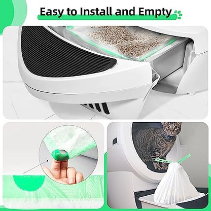 60 Count Automatic Litter Box Bags Liners Compatible - Image 6