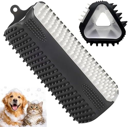 3-in-1 Triangular Dog Bath Brush by Unknown
