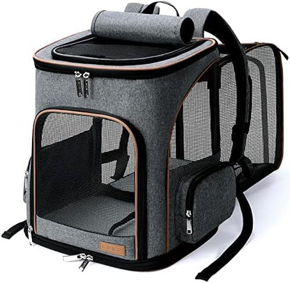 Lekereise Pet Carrier Backpack Expandable Cat Backpack Carrier by Lekereise