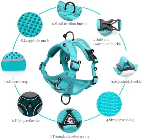 Wanheart cat Chest Harness and Leash, Anti-Escape Adjustable Soft mesh cat - Image 4
