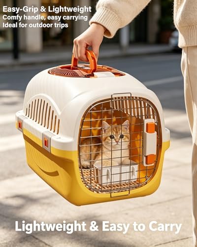 Cat Carrier Airline Approved, Portable Pet Travel Crate - Image 6