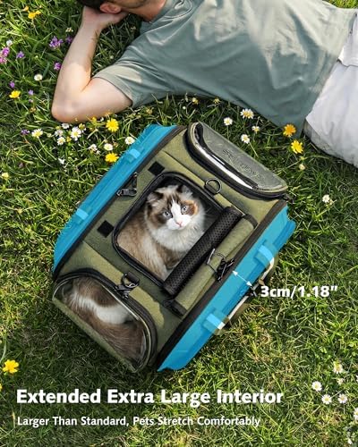 Pecute Cat Carrier, Double Bubble Pet Carrier - Image 4