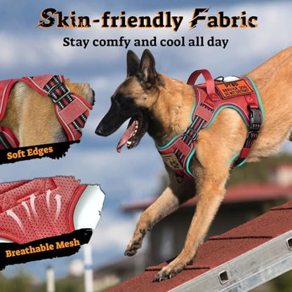 rabbitgoo Tactical Dog Harness for Large Dogs, No Pull Service Pet Vest - Image 4
