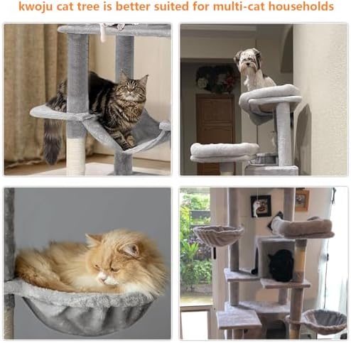 68 Inches Multi-Level Heavy Duty Large and Tall Cat Tree Tower - Image 3