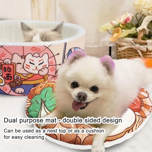 寵幸 Ramen Noodle Cat Bed, Soft Warm Washable - Image 4
