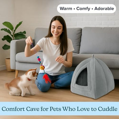 PETMAKER Indoor Cat House with Removable Foam Cushion, 13.5” x 15.75” - Image 4