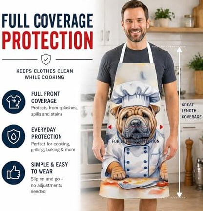 Caroline's Treasures Shar Pei The Chef Apron Cooking Kitchen Server Baking - Image 3