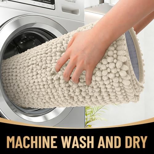 OLANLY Thick Chenille Bathroom Runner Rugs 70x24, Absorbent Bath Mat - Image 4